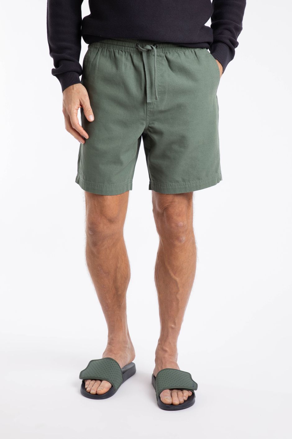 Weston Canvas Shorts Army Green