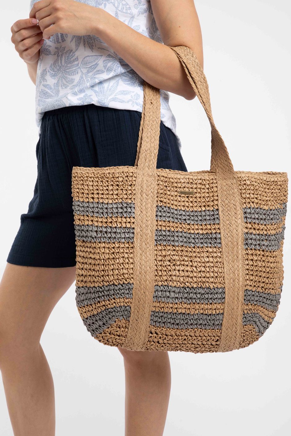 Elver Raffia Tote Bag Natural