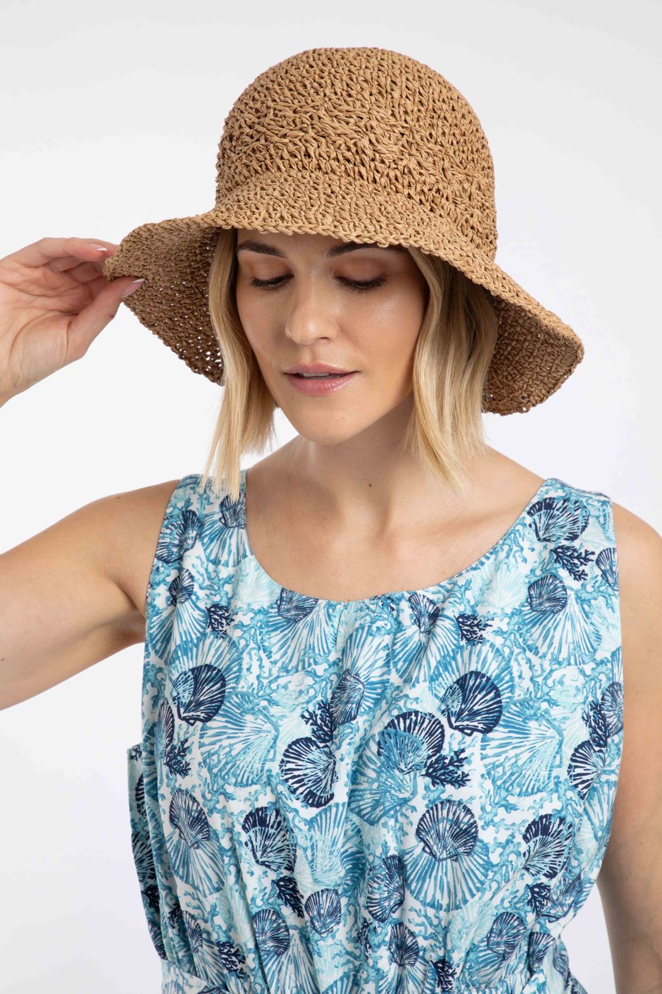 Myra Straw Bucket Hat Natural