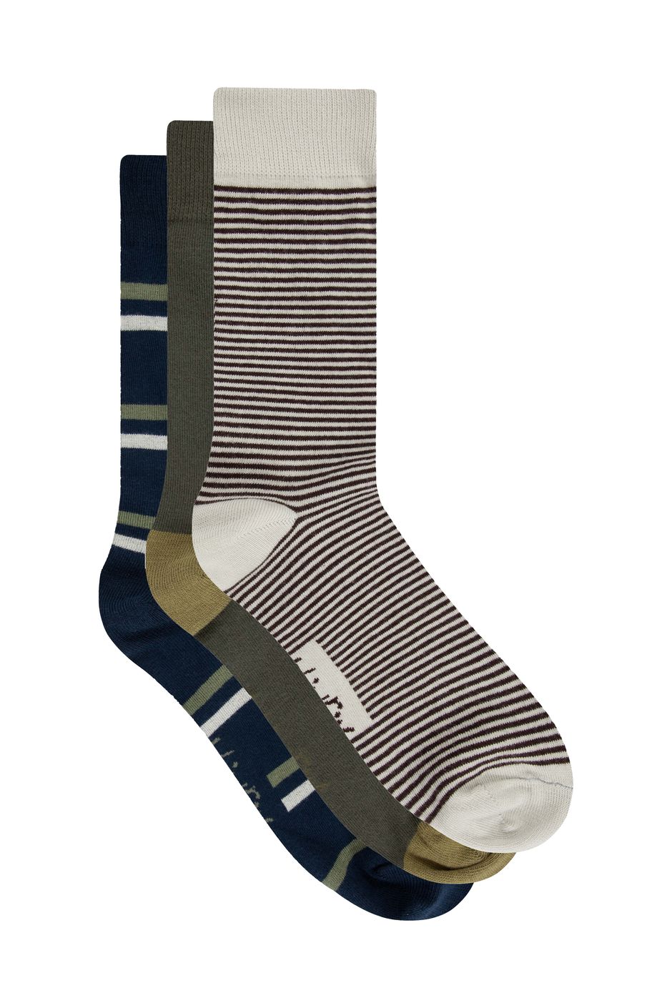 Wyatt Patterned Socks 3 Pack Basil
