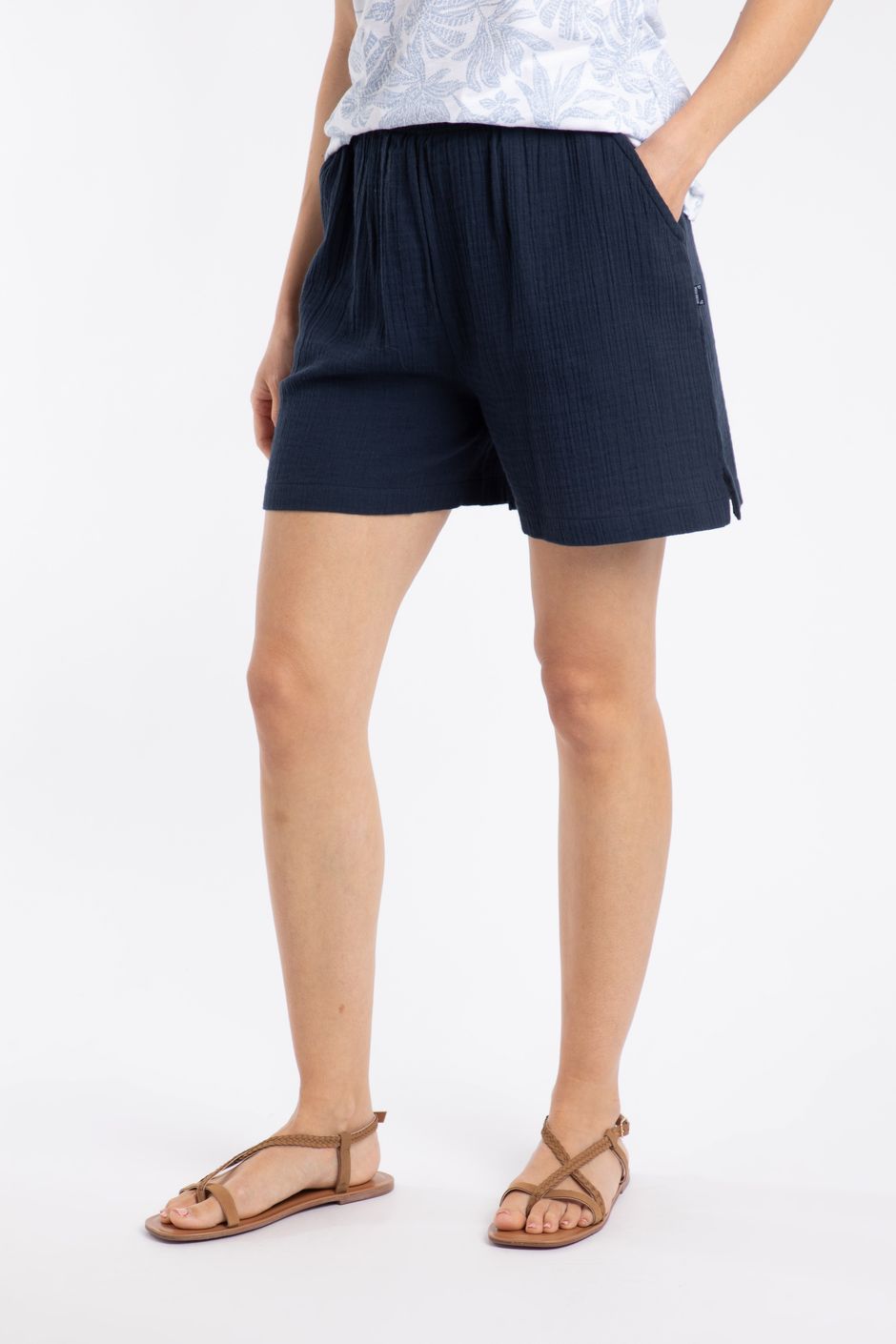 Izzy Double Cloth Shorts Navy
