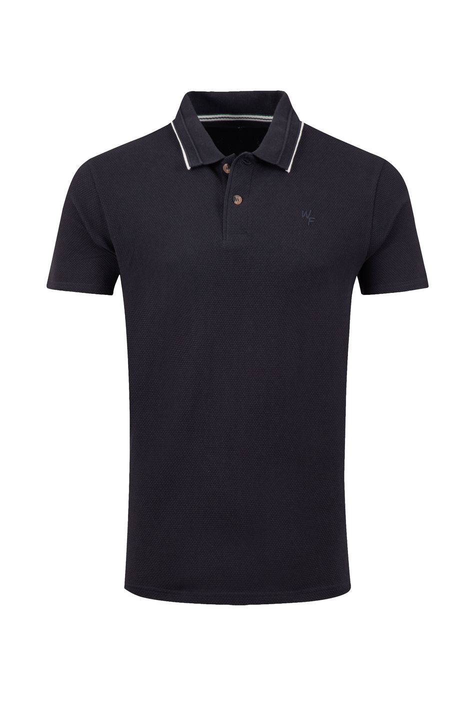 Powell Textured Polo Shirt Midnight