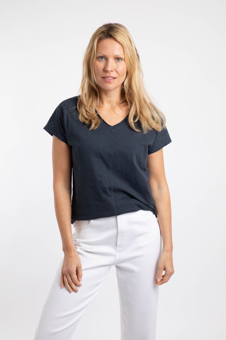 Pernille Cutaway T-Shirt Navy