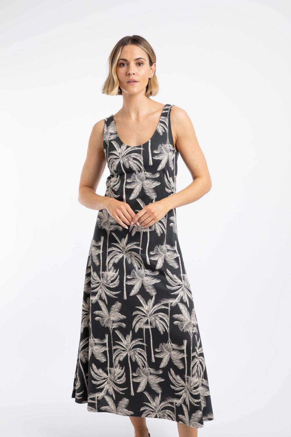 Tivoli Printed Jersey Dress Black