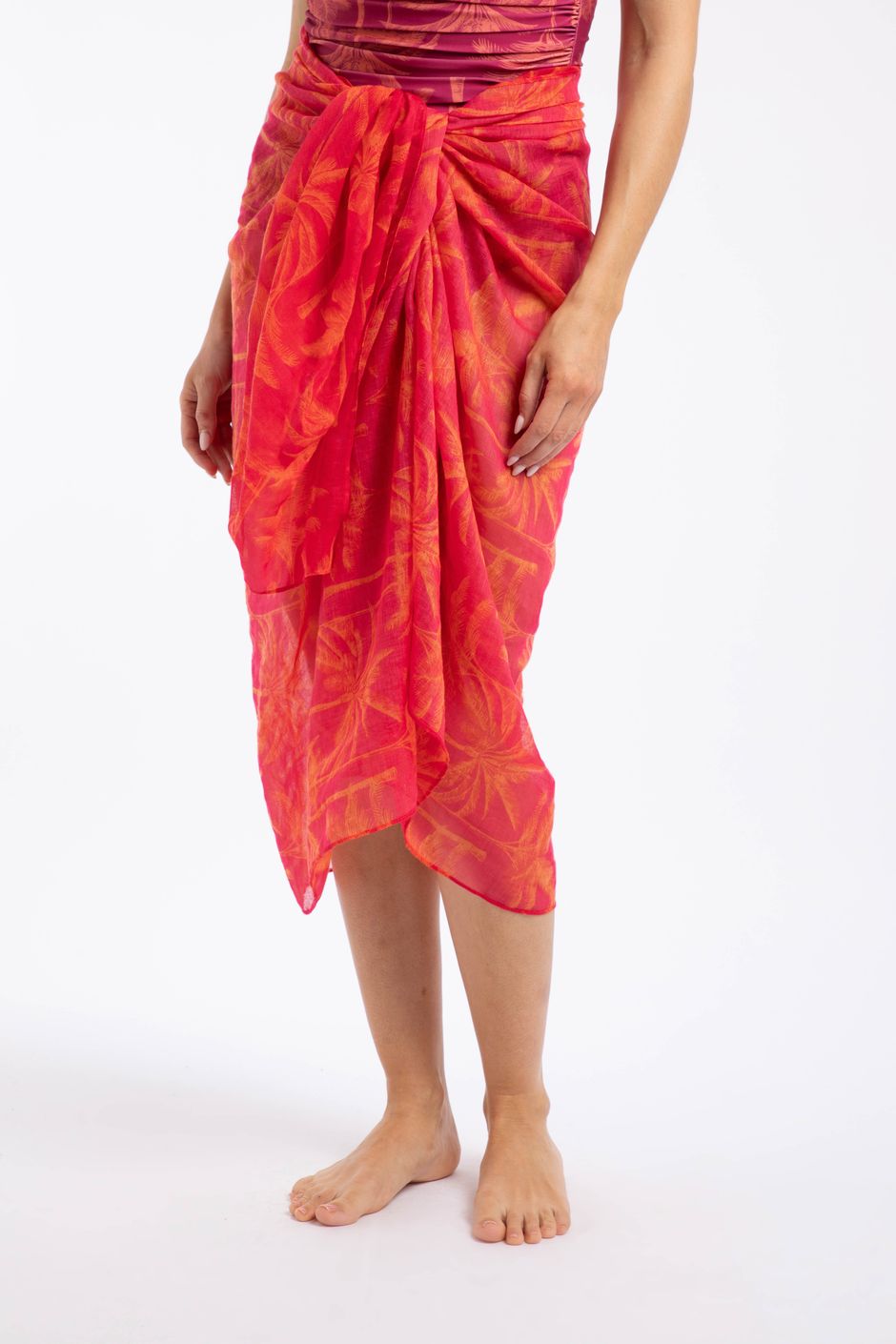 Kiera Printed Sarong Scarf Jaffa