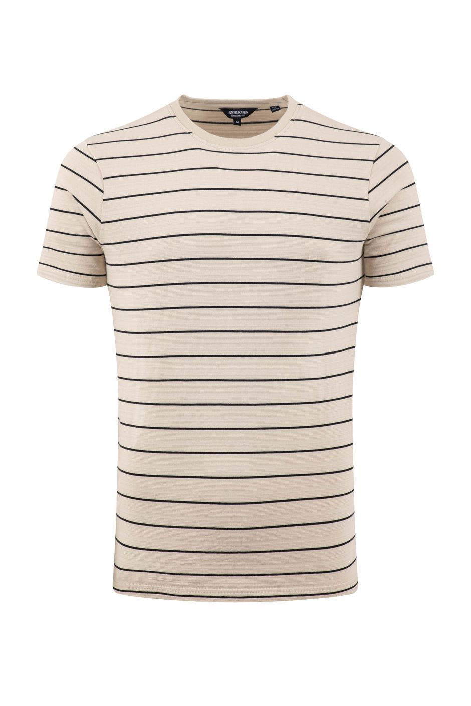 Grayson Textured Stripe T-Shirt Ecru