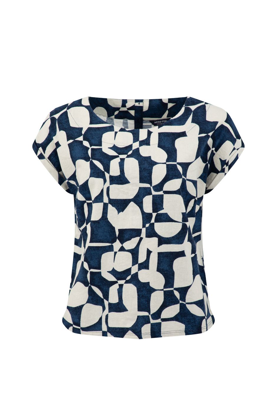 Kissimmee Printed Top Ocean Blue
