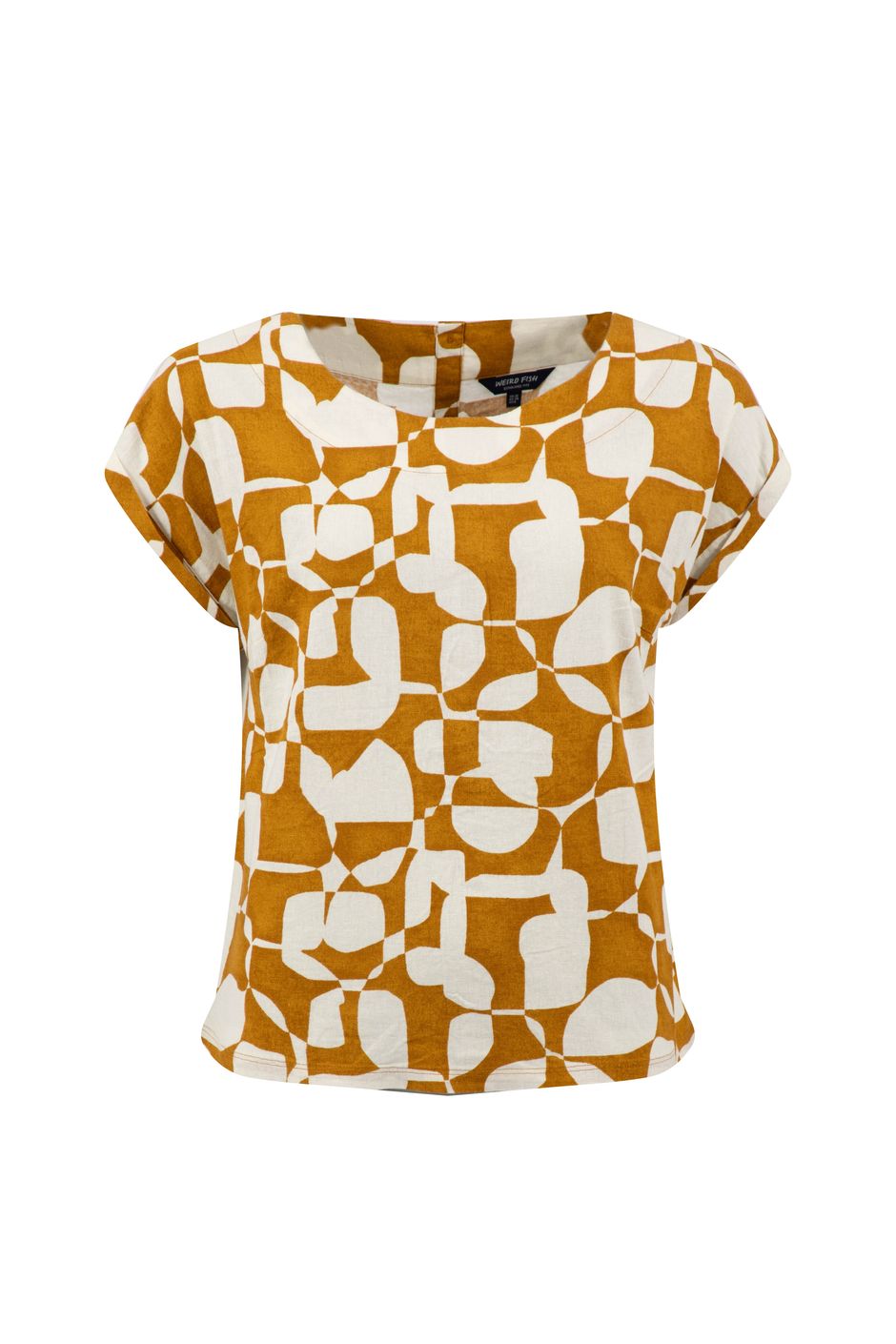 Kissimmee Printed Top Ochre