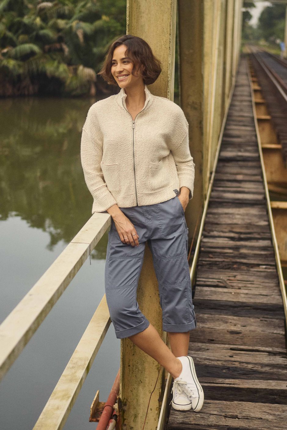 Salena 3/4 Length Trousers Blue Mirage
