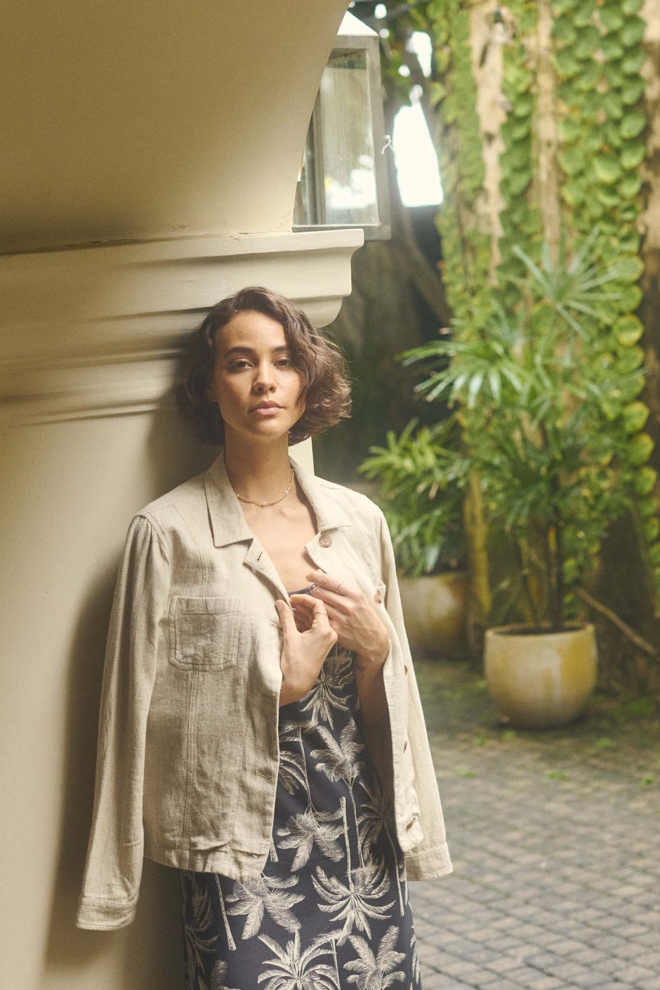 Karsten Relaxed Linen Jacket Natural