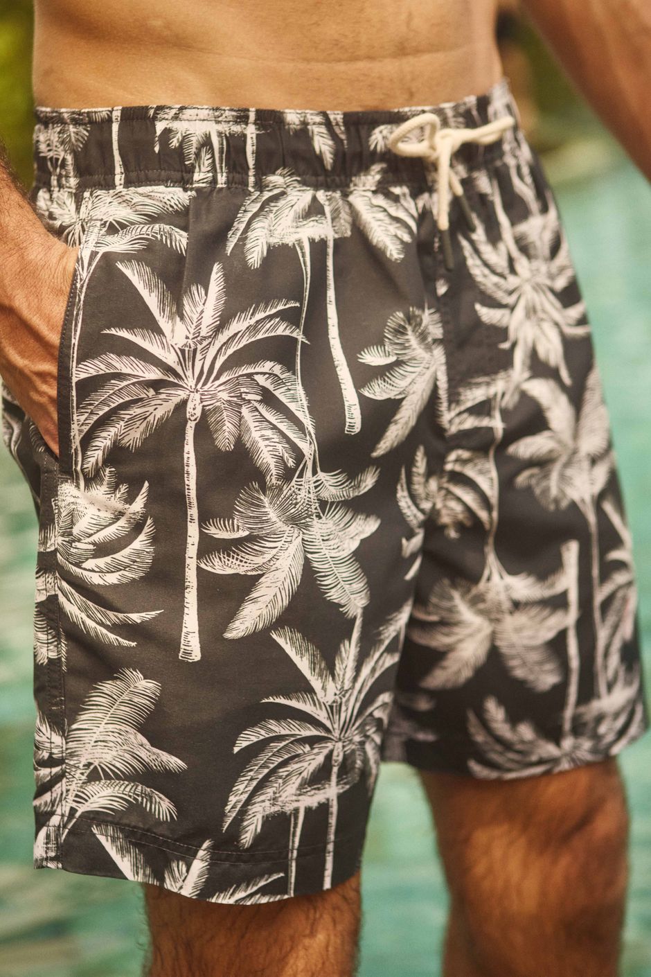 Orcha Printed Swim Shorts Black