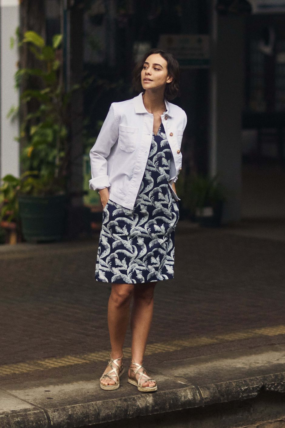 Suffolks Printed Jersey Dress Ink