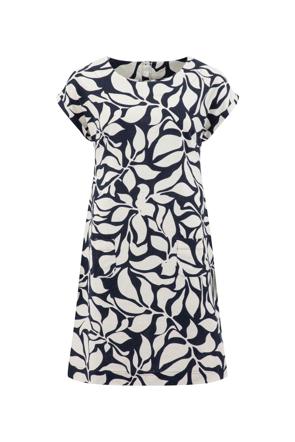 Tampa Printed Linen Rich Dress
 Midnight Ink