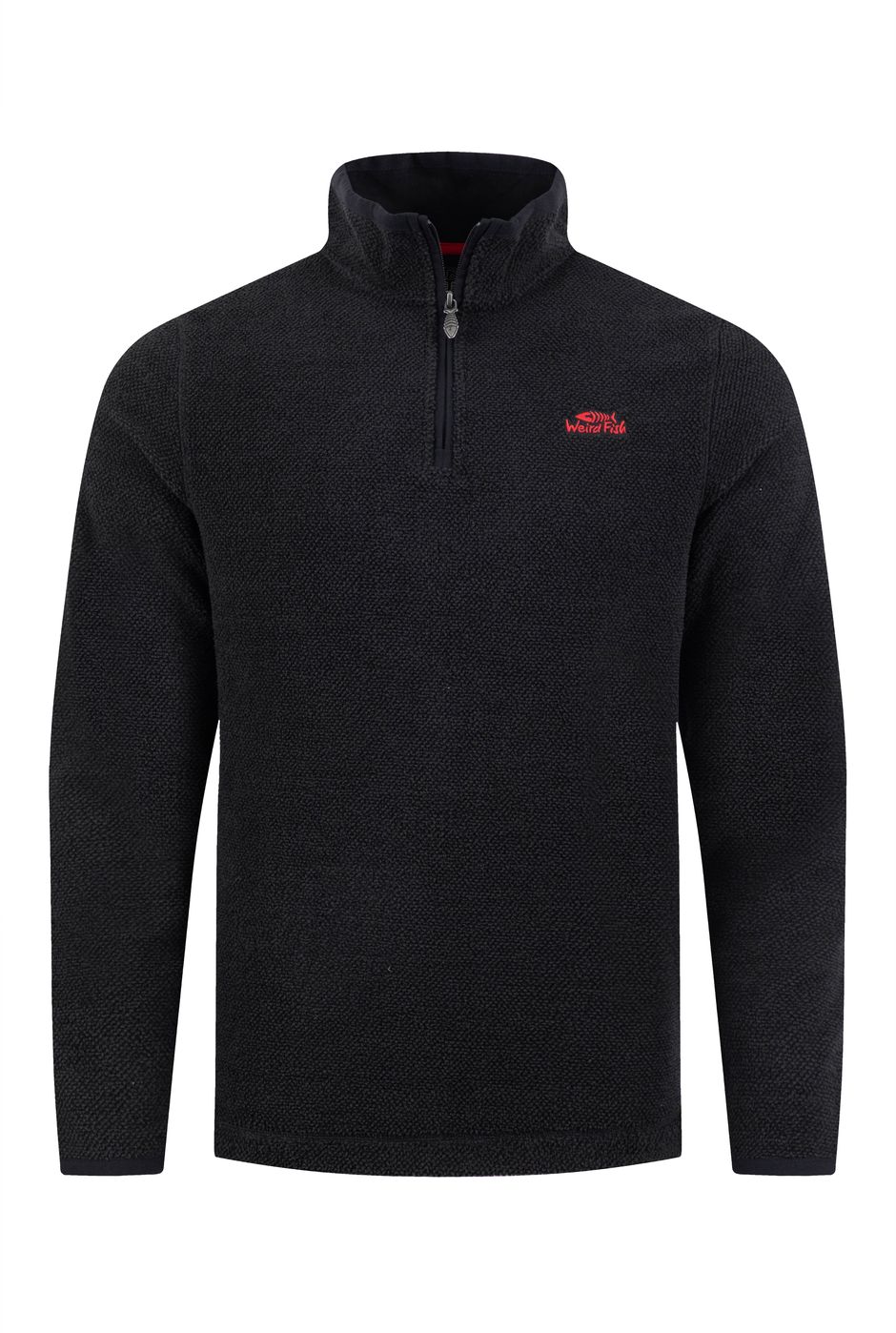 Errill 1/4 Zip Textured Fleece Black