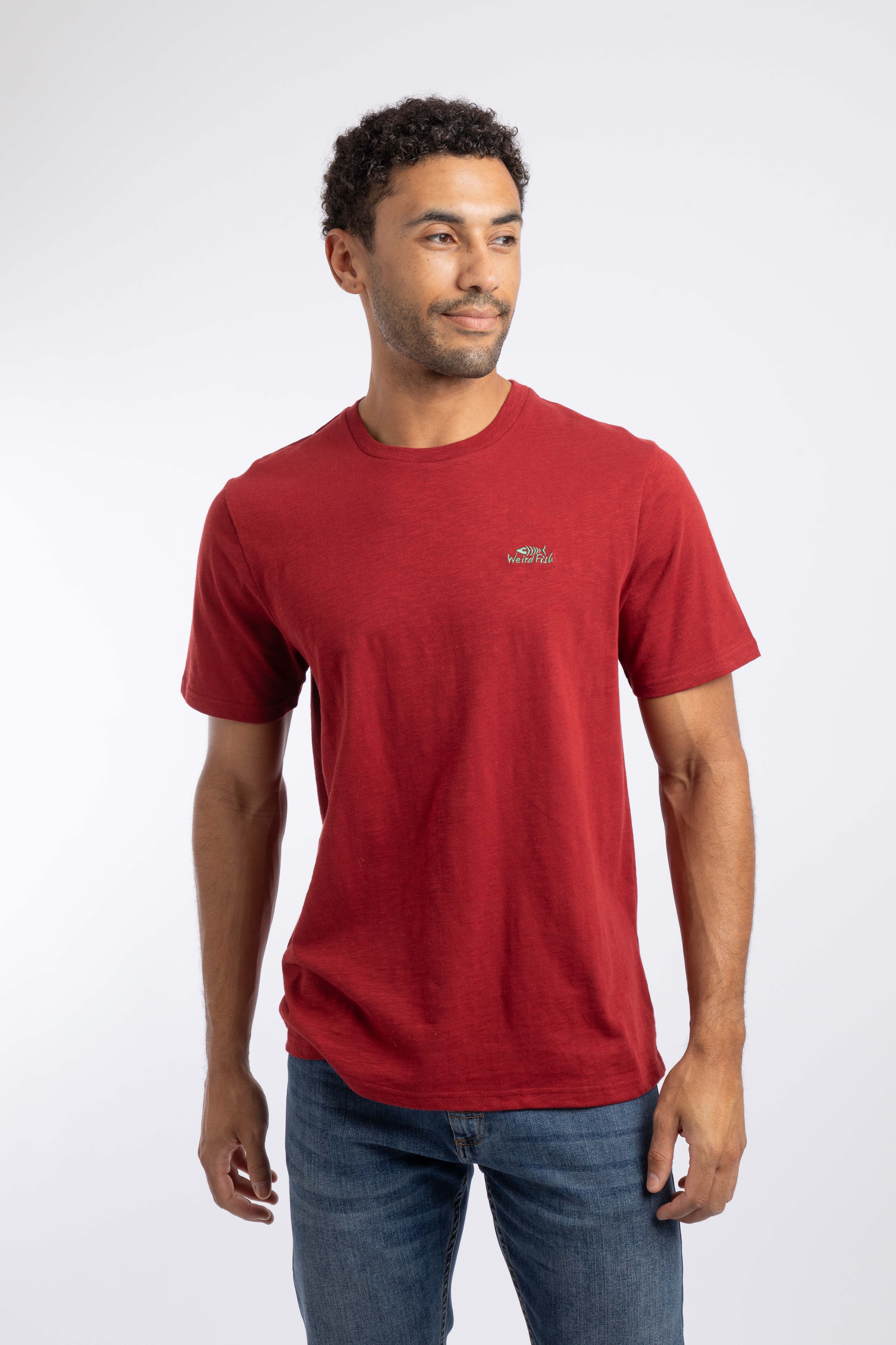 Fished Branded T-Shirt Barn Red