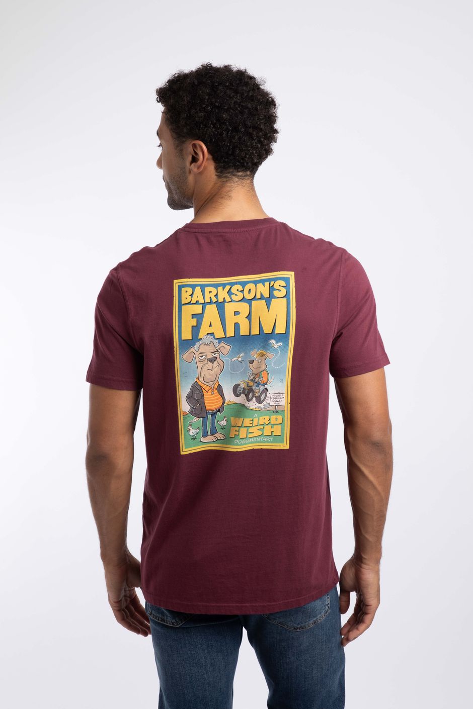 Barkson Farm Back Print Artist T-Shirt Red Grape