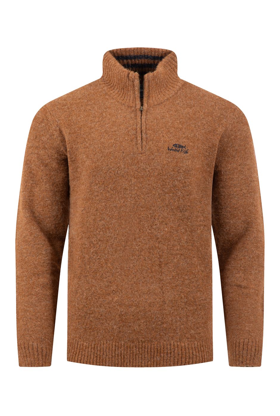 Altwood 1/4 Zip Jumper Birch Brown