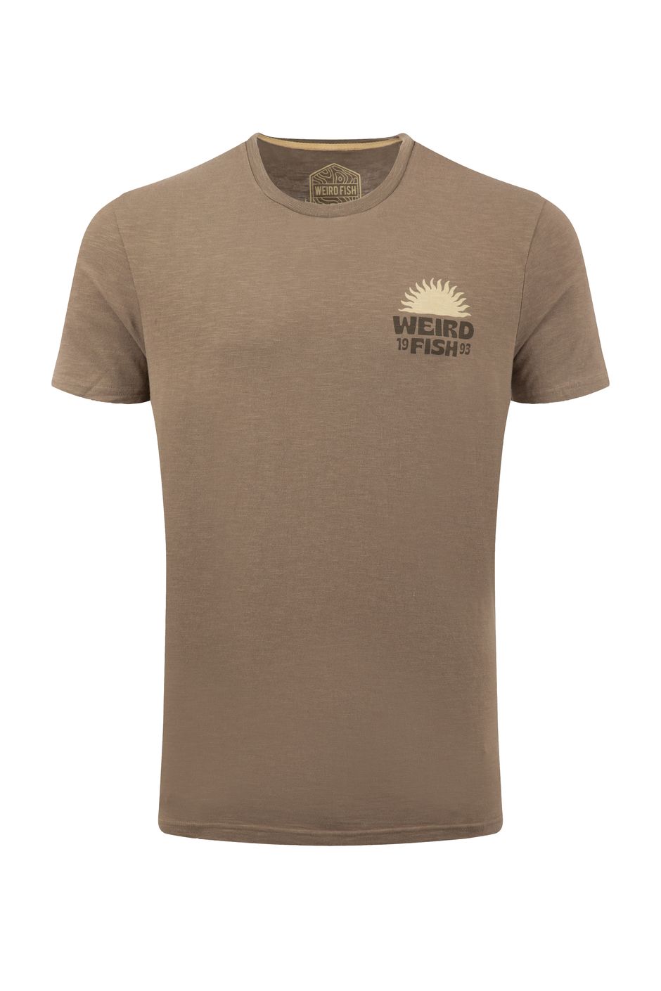Sun Beam Back Print Graphic T-Shirt Coffee