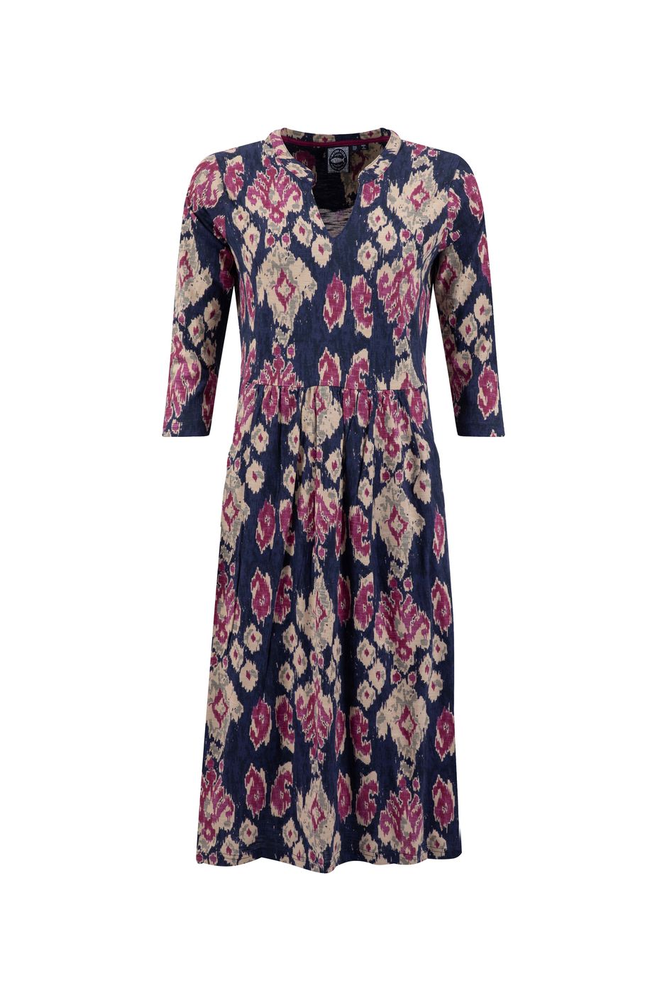 Isolde Printed Jersey Midi Dress Petrol Blue