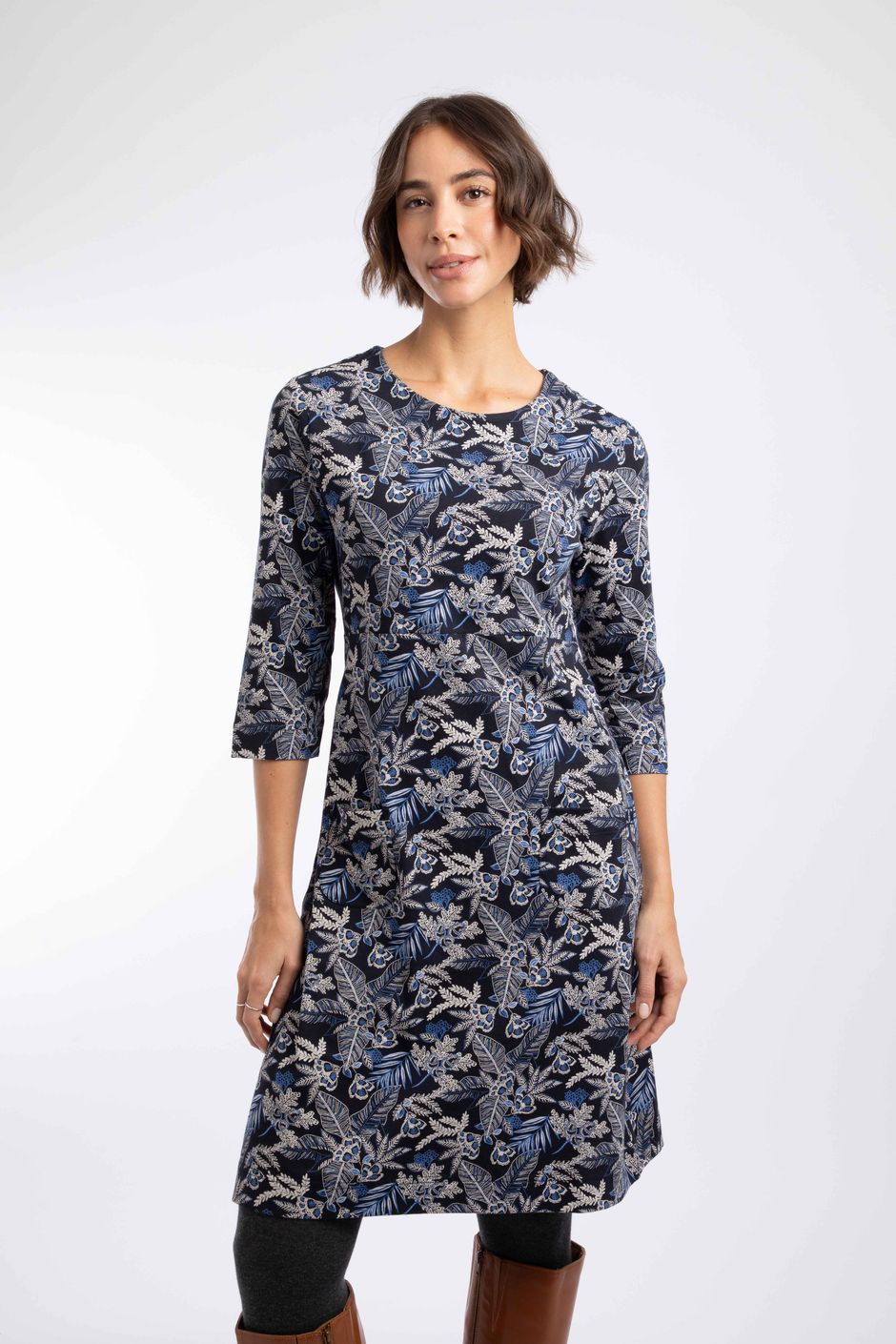 Starshine Printed Jersey Dress Night Blue