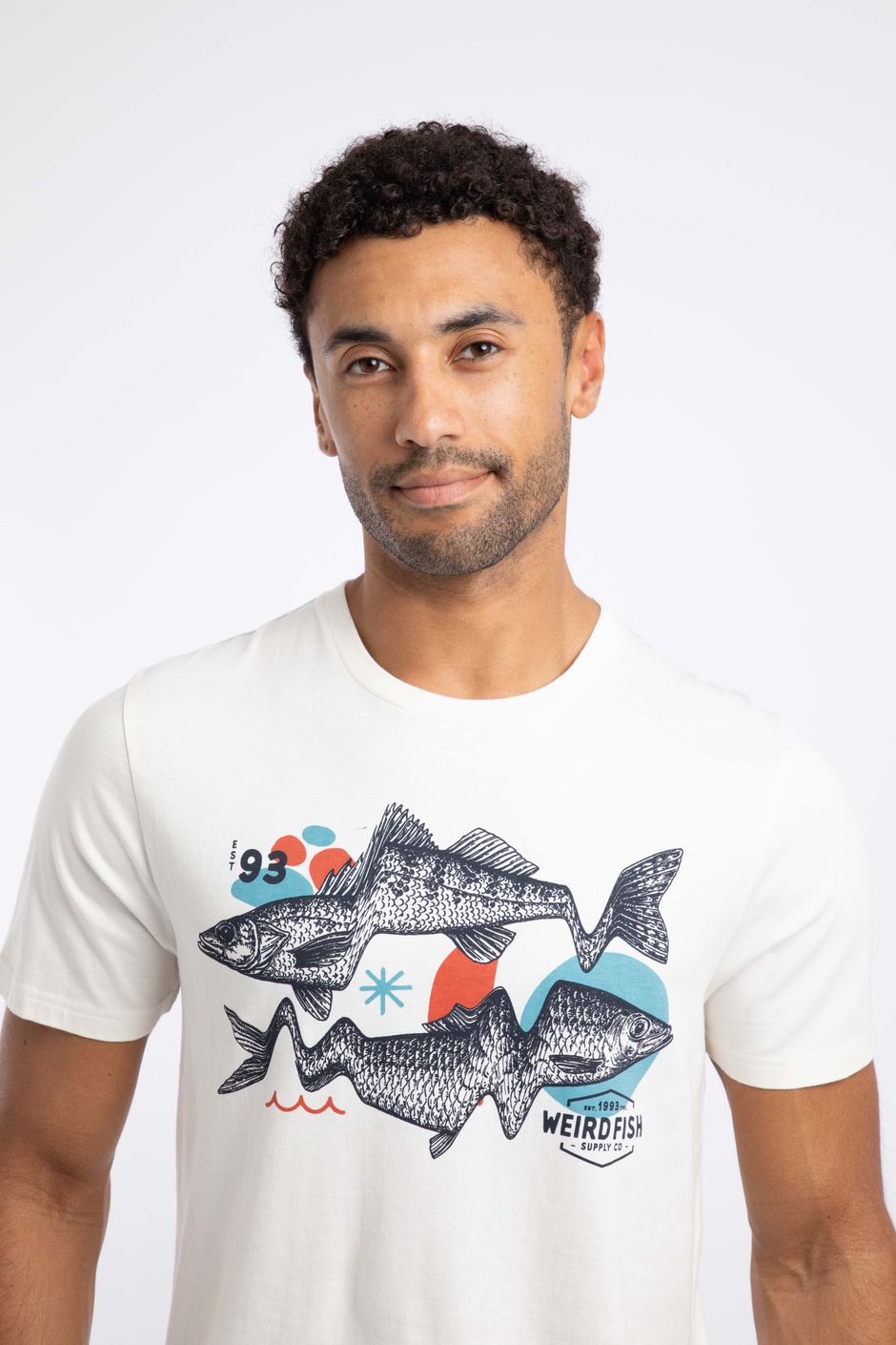 Reflection Front Print Graphic T-Shirt Dusty White