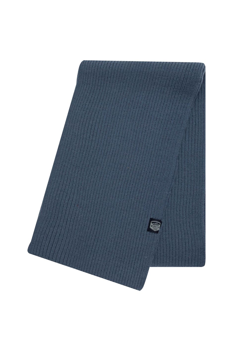 Stornoway Ribbed Scarf Ash Blue