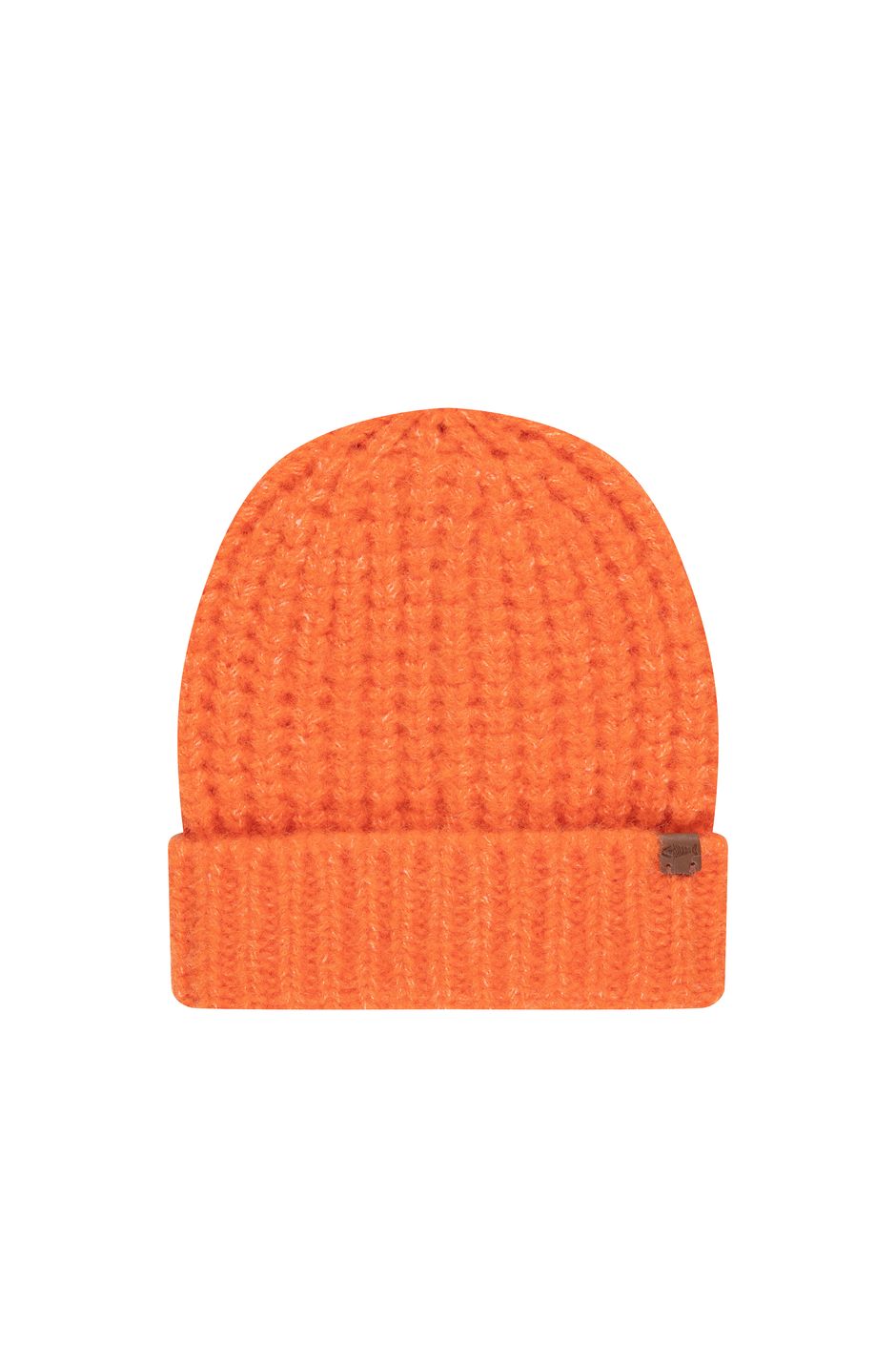 Clare Double Rib Beanie Hat Tangerine