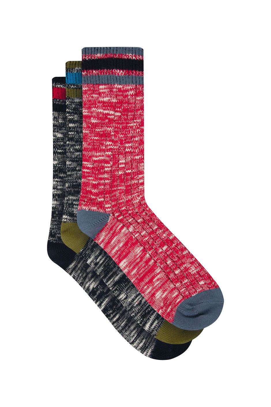 Dilki Striped Boot Socks 3 Pack Foxglove