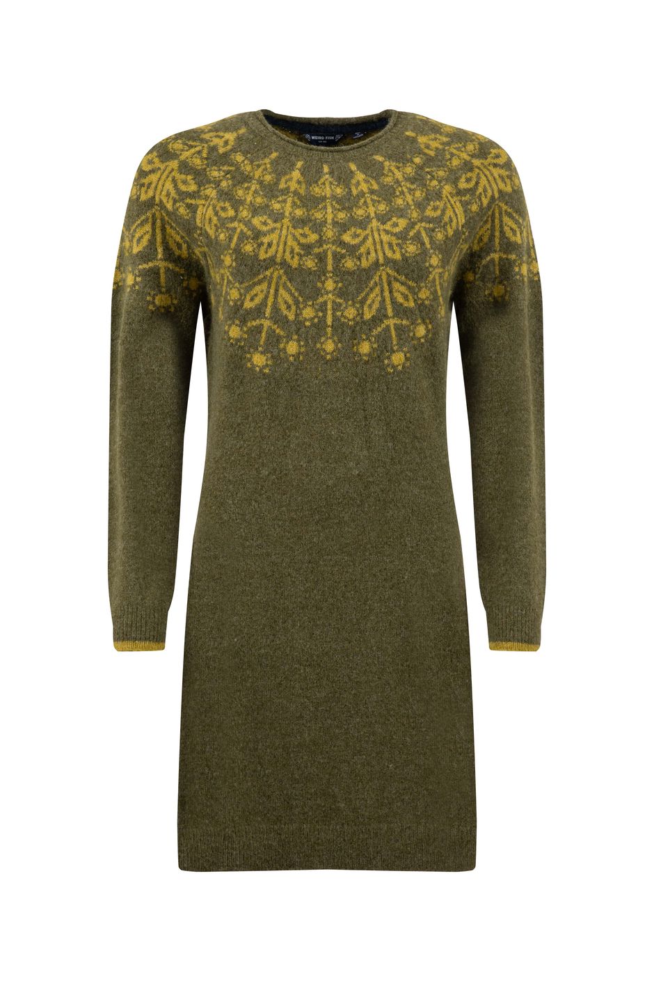 Blakely Fair Isle Knitted Dress Winter Green