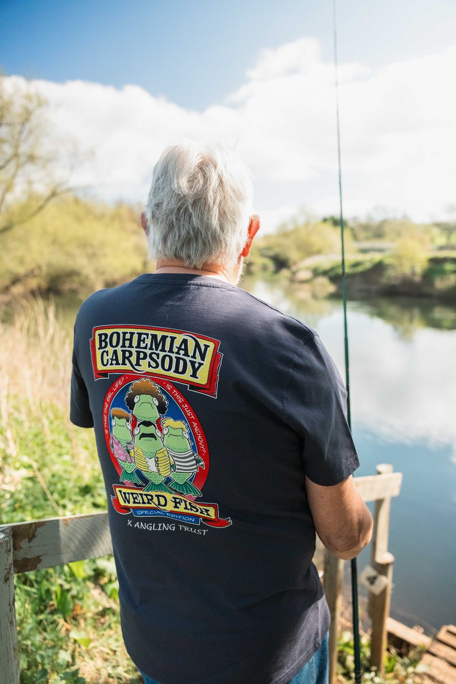 Bohemian Carpsody Back Print Angling Trust Artist T-Shirt Navy
