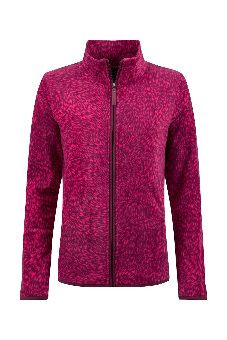 Rochelle Full Zip Printed Microfleece Purple Wine