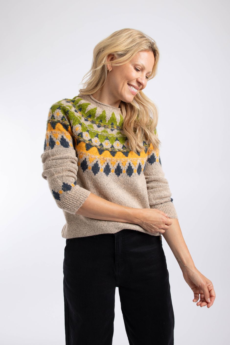 Lowell Fair Isle Jumper Chalk