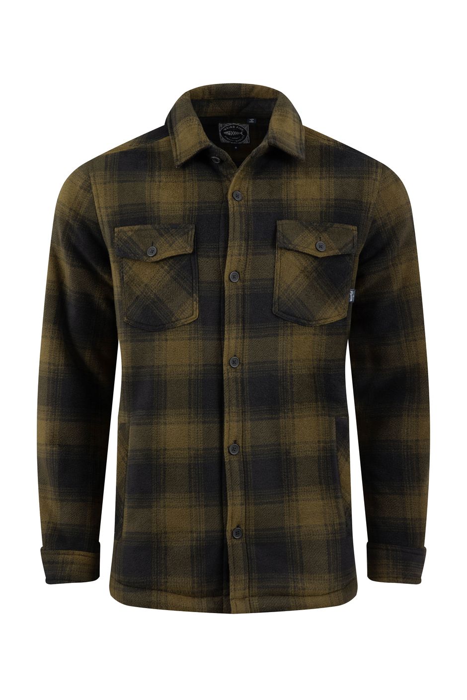 Tyburn Check Fleece Shacket Olive Moss