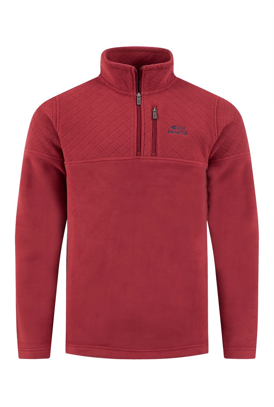 Oakmont 1/4 Zip Textured Fleece Barn Red