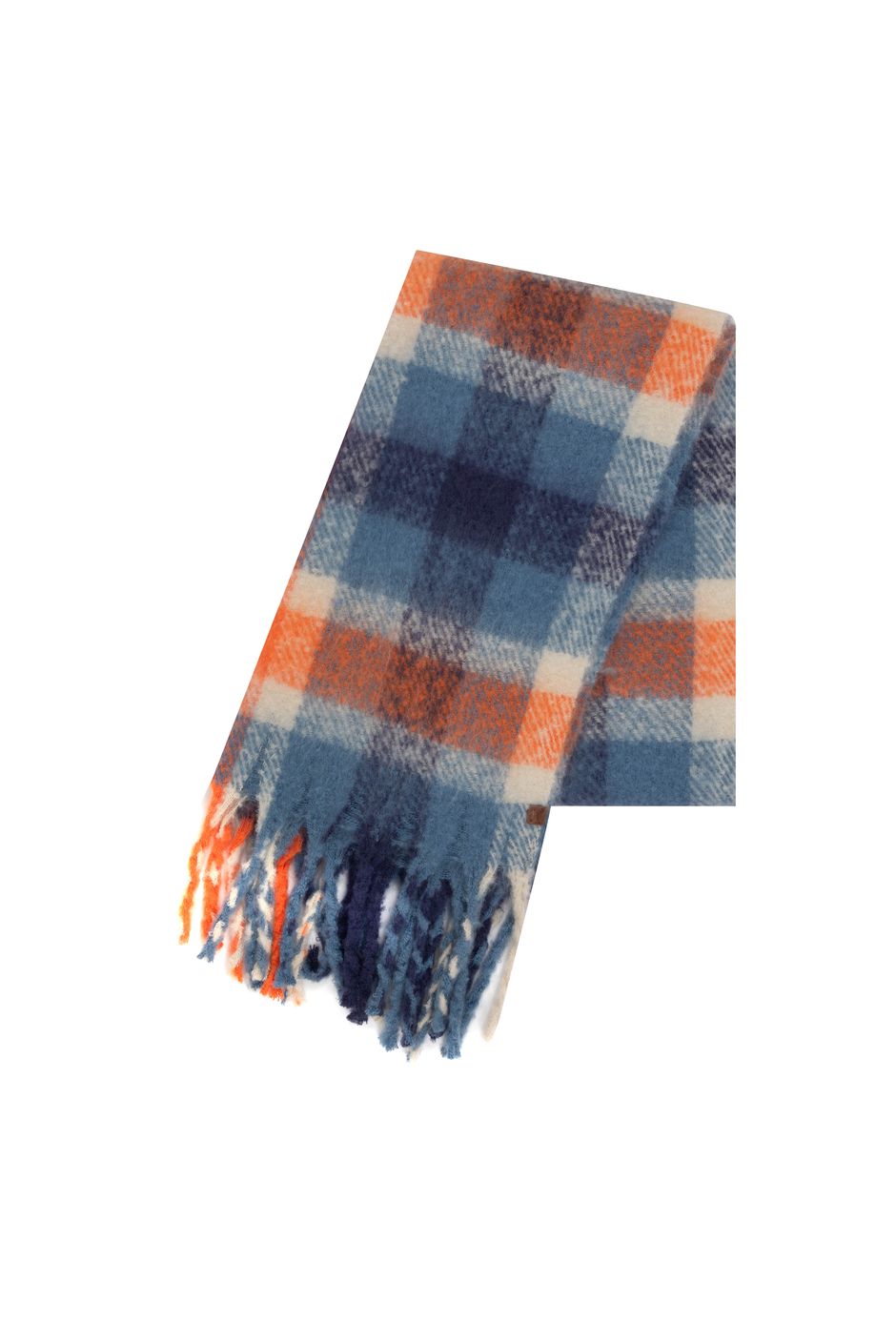 Austell Brushed Blanket Scarf Mid Blue