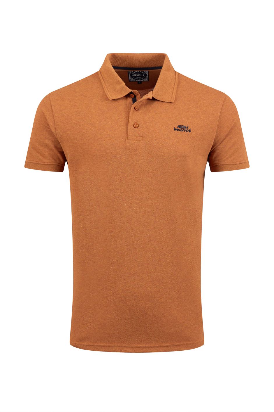 Bobby Melange Pique Polo Shirt Terracotta