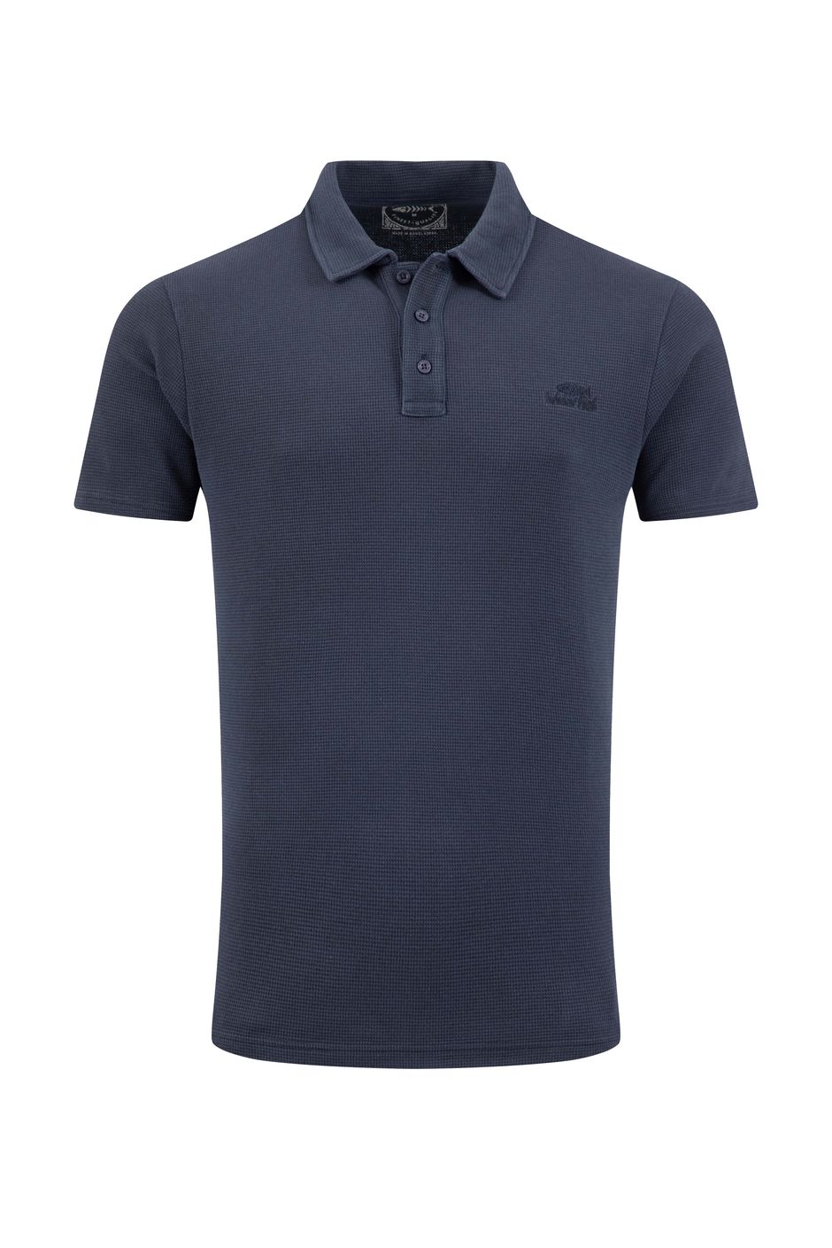 Luka Waffle Polo Shirt Navy