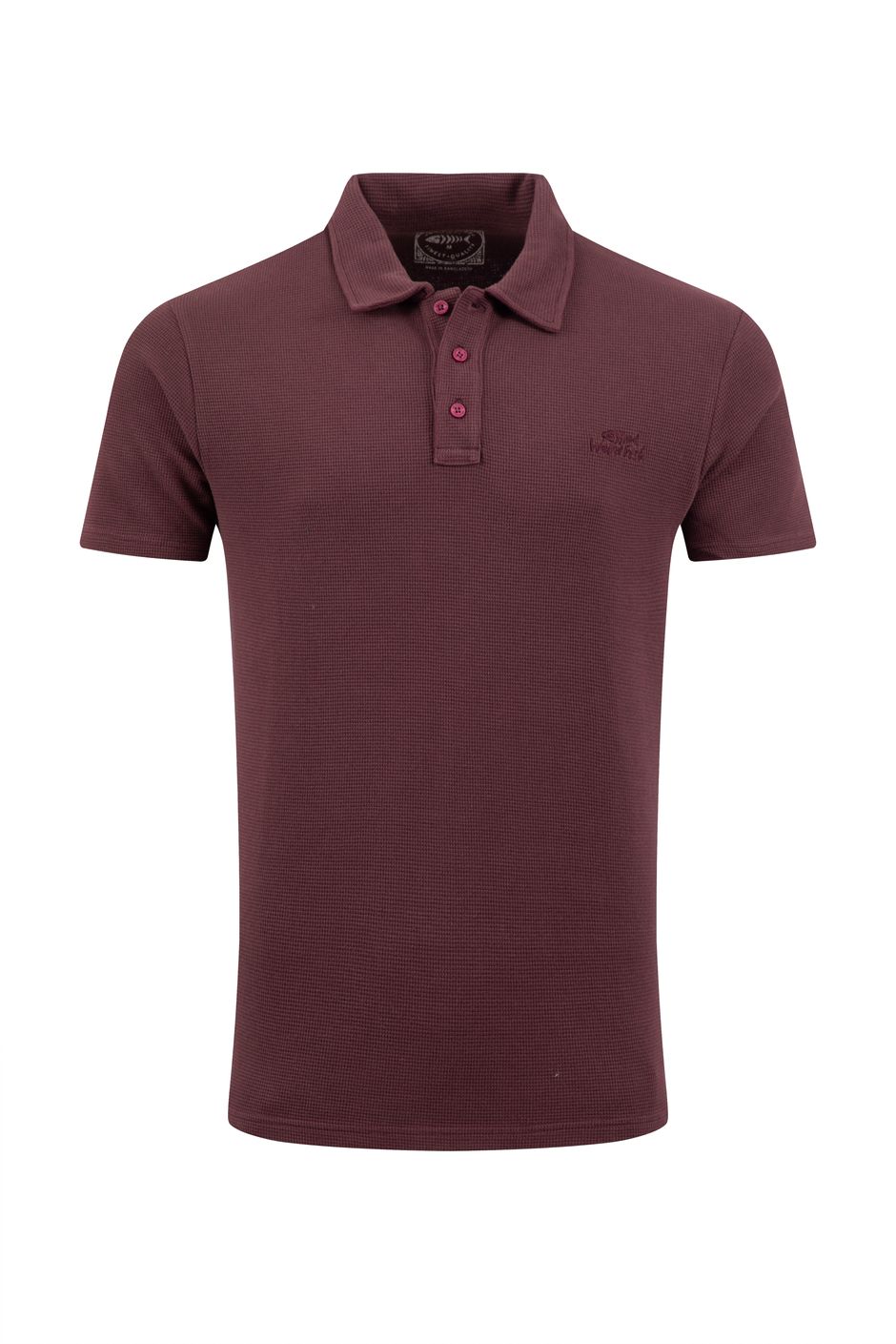 Luka Waffle Polo Shirt Port