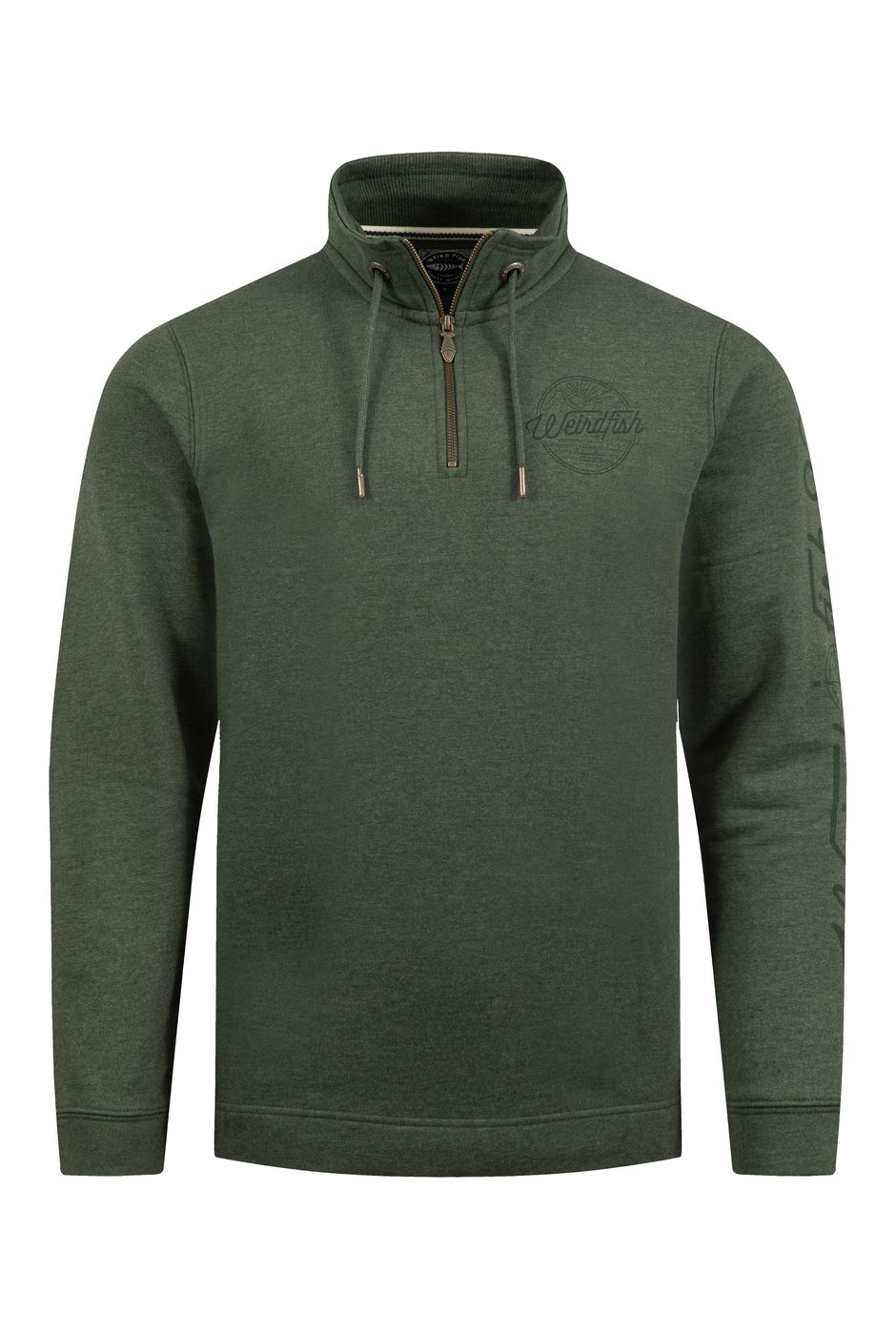 Oakville Graphic 1/4 Zip Sweatshirt Duck Green