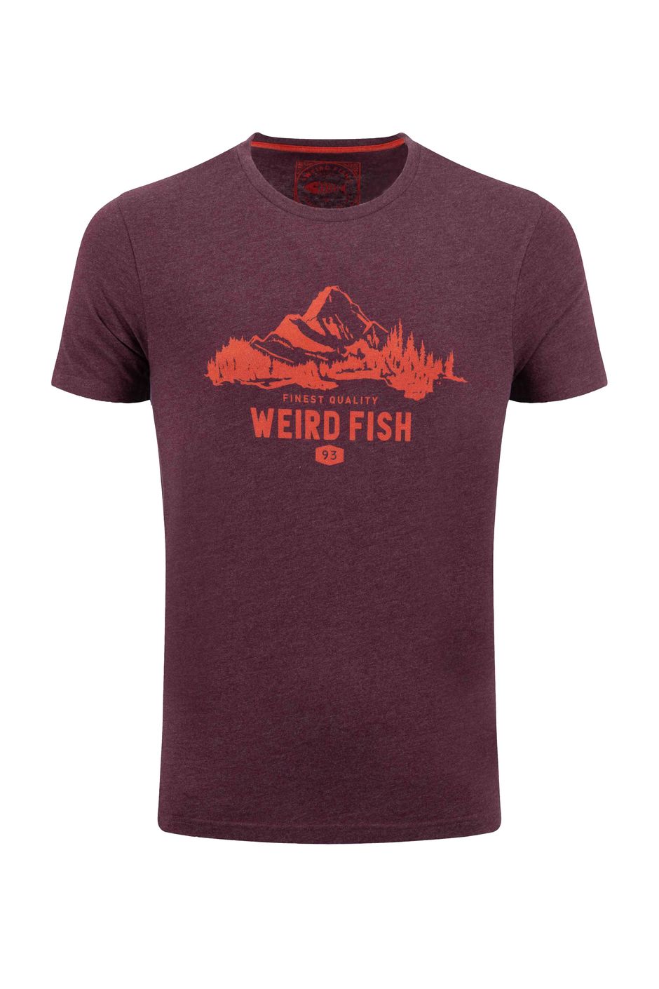 Mountain Peak Front Print Graphic T-Shirt Aubergine