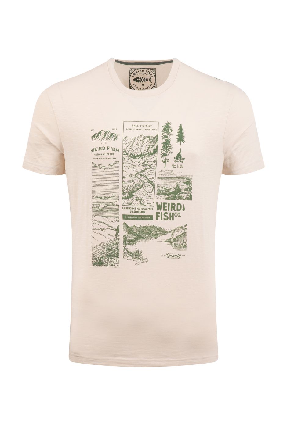 National Parks Front Print Graphic T-Shirt Egg Shell