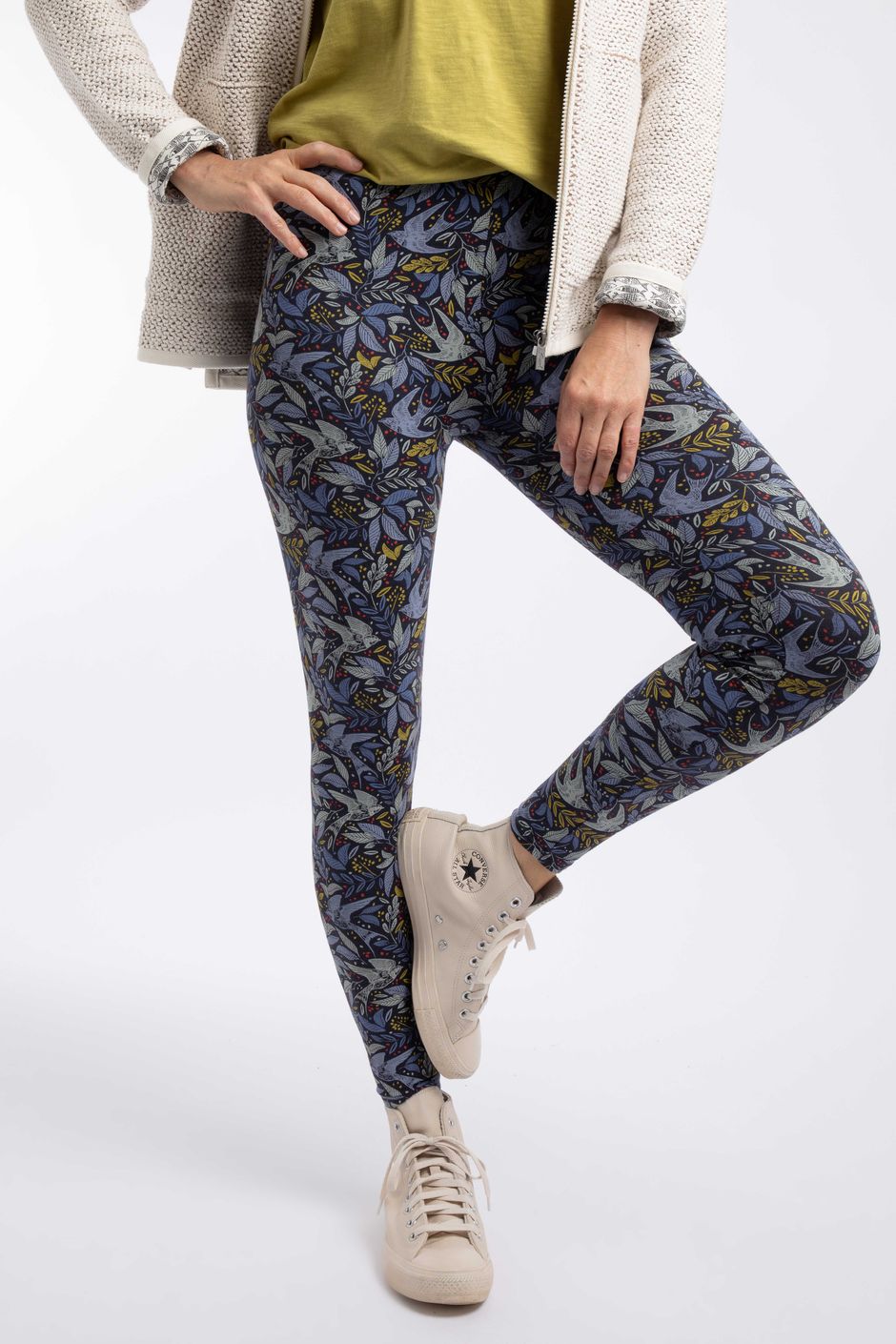 Bailey Printed Leggings Blue Shine