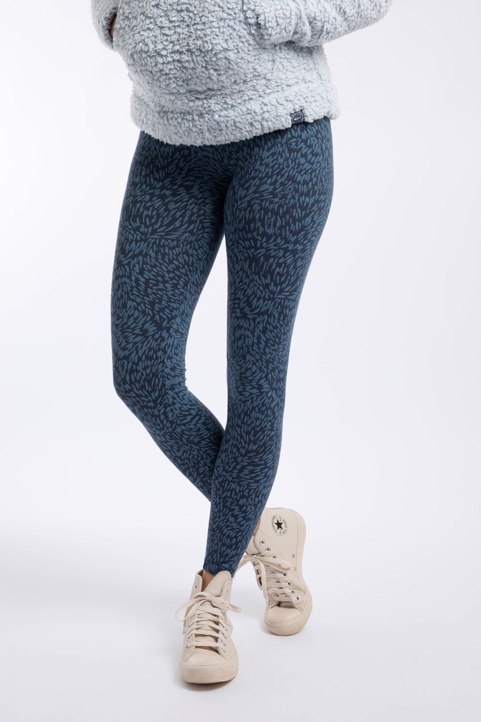 Bailey Printed Leggings Mid Blue