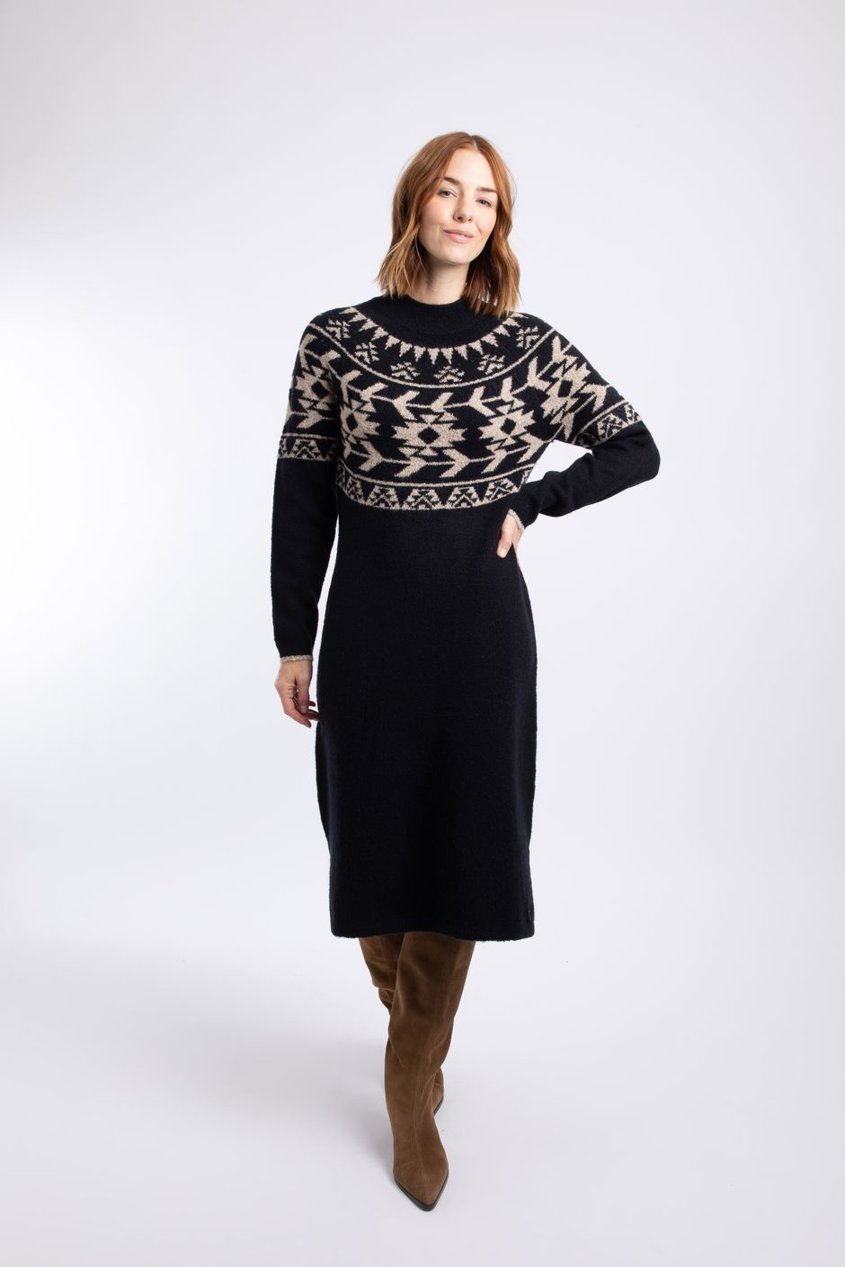 Vondra Knitted Jumper Dress Midnight