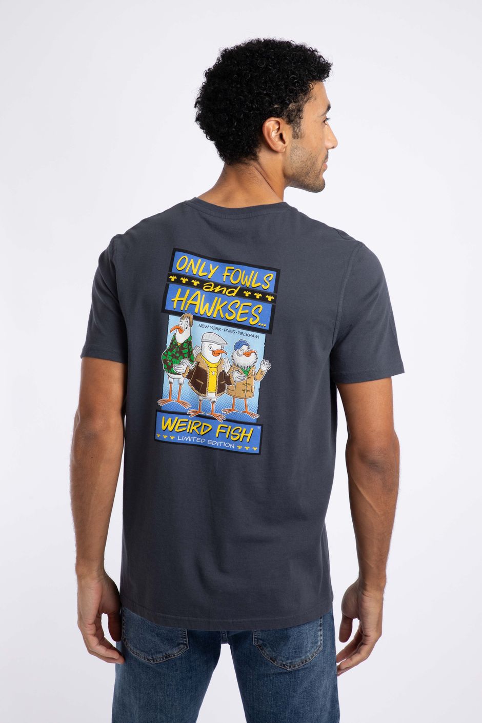 Only Fowls and Hawkses Back Print Artist T-Shirt Navy