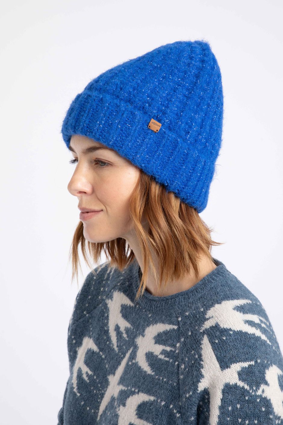 Clare Double Rib Beanie Hat Olympian Blue