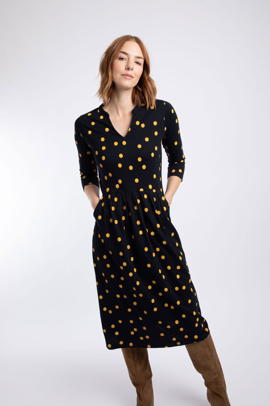 Isolde Printed Jersey Midi Dress Insignia Blue