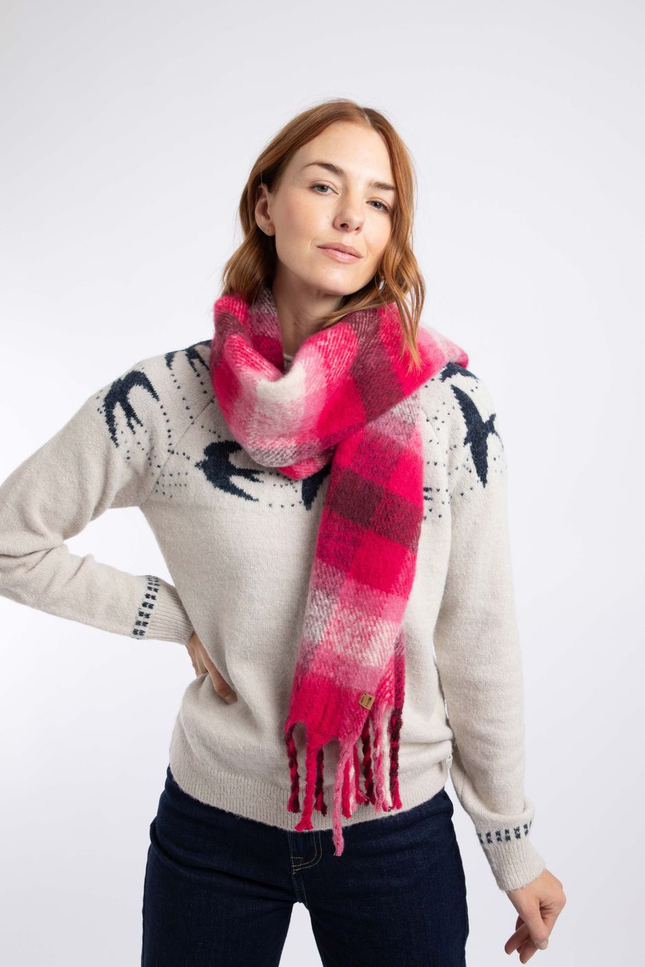 Austell Brushed Blanket Scarf Foxglove
