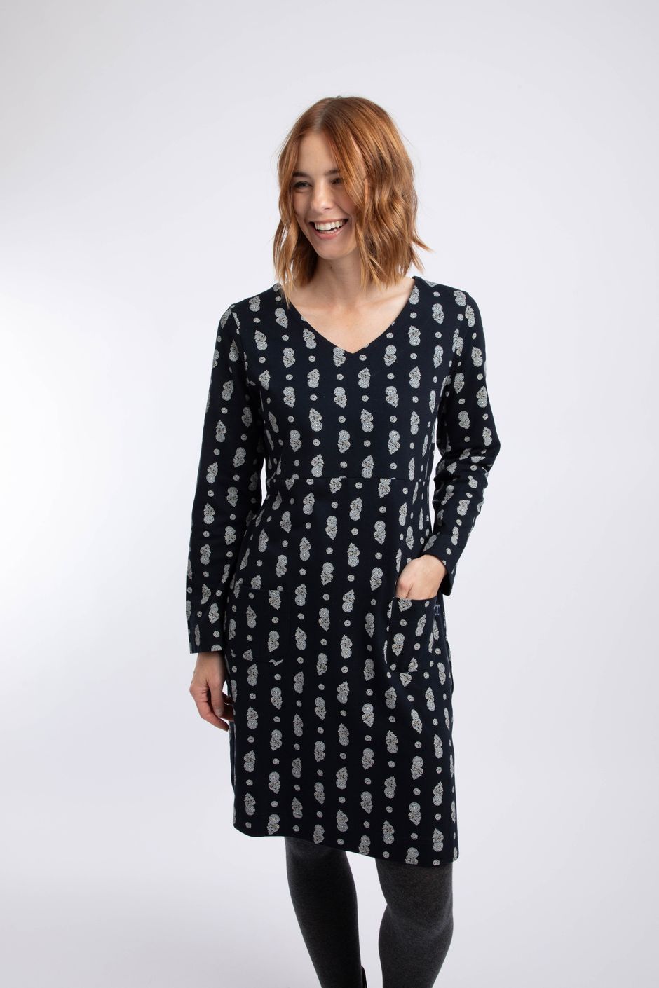 Hope Printed V-Neck Jersey Dress Twilight