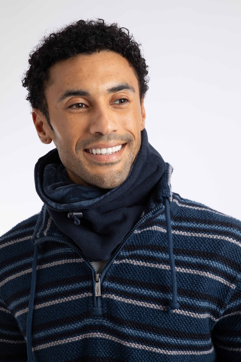 Perth Reversible Fleece Snood Dark Blue
